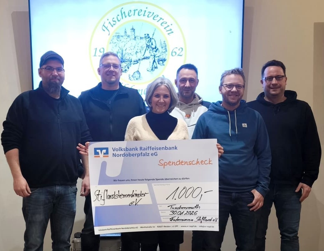 Fischereiverein spendet 1000 Euro an Stiftlandsternenkinder